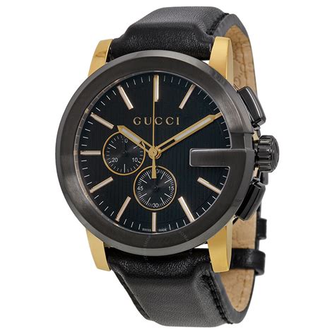 gucci g-chrono watch black|Gucci chronograph automatic open.